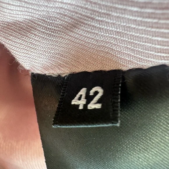 Balmain Paris Denim & Pink Tweed Houndstooth Mini Dress with Gold Buttons - Picture 12 of 13